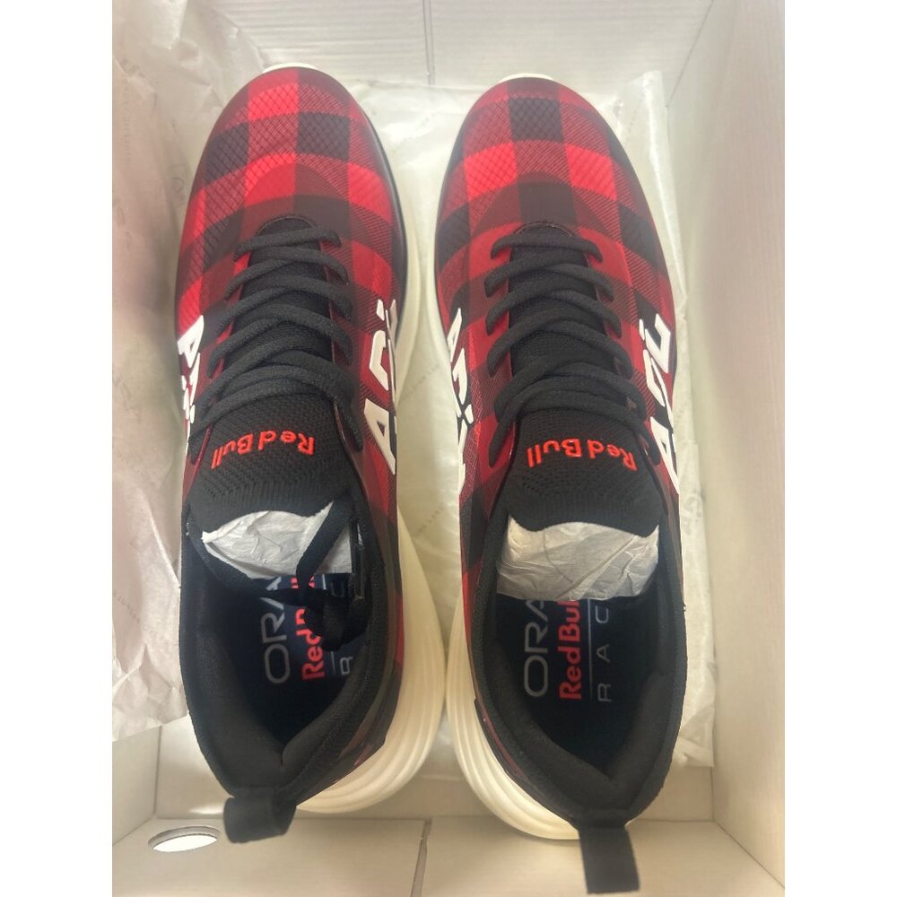 APL Podium Flannel Propulsion Labs Athletic Sneaker Shoes Red Black - Picture 5 of 11
